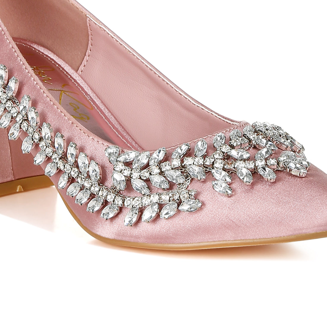 satin diamante embellished pumps#color_blush