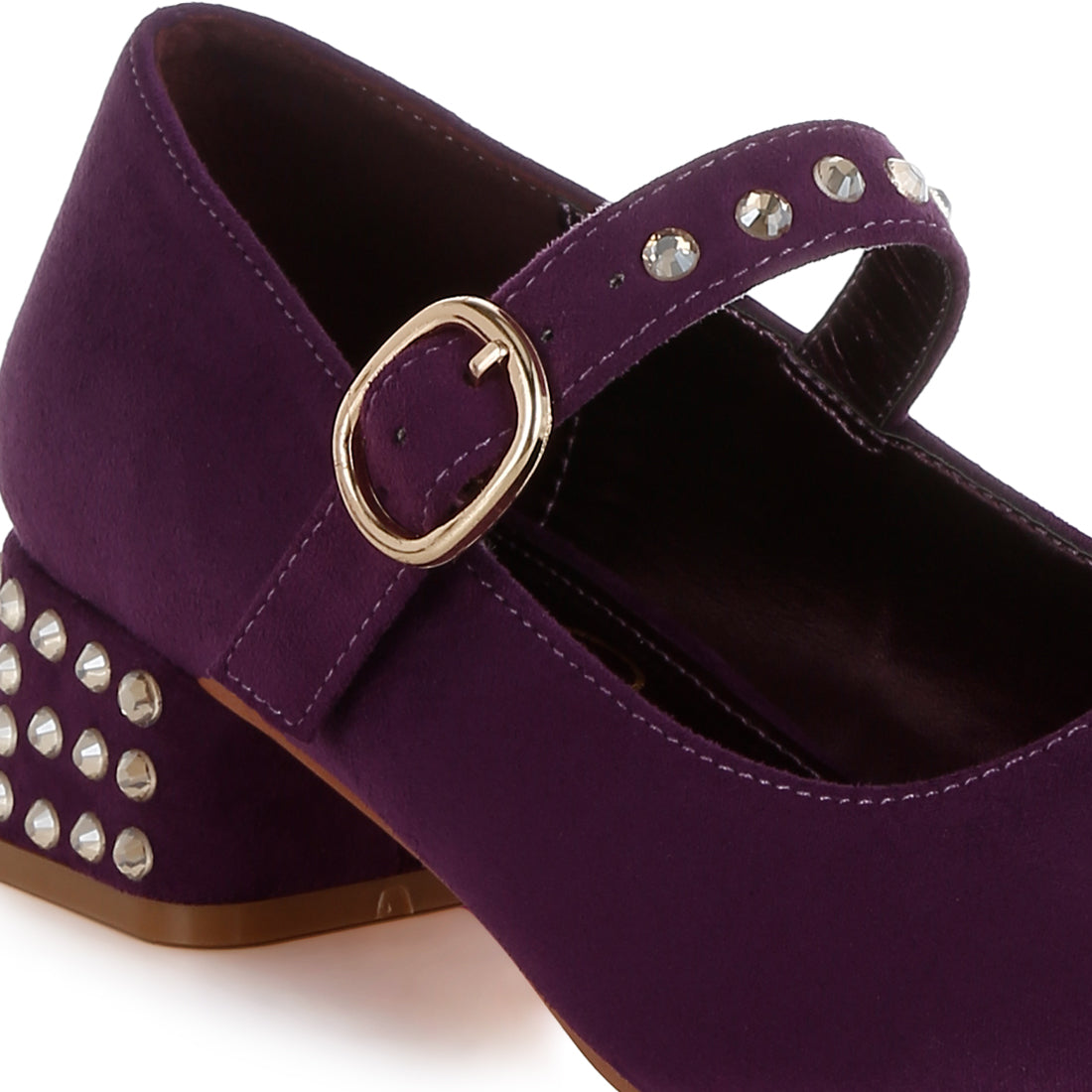 studded mary jane pumps#color_purple