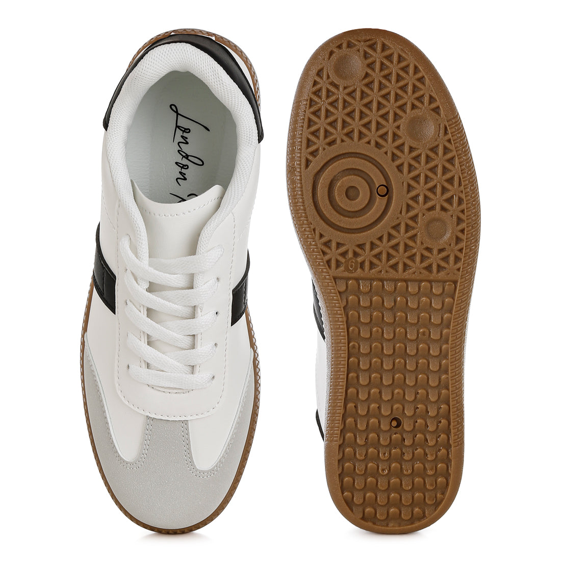 classic lace-up flatform sneaker#color_white