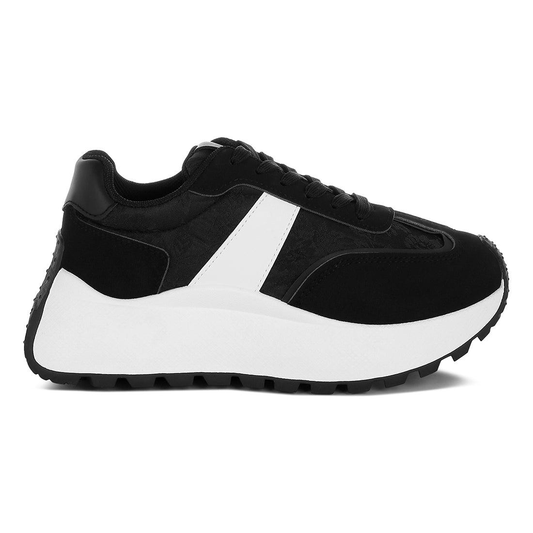 chunky anti-skid lace-up sneakers#color_black