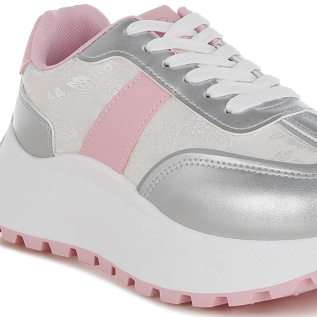 print embroidery detail metallic
sneakers#color_silver