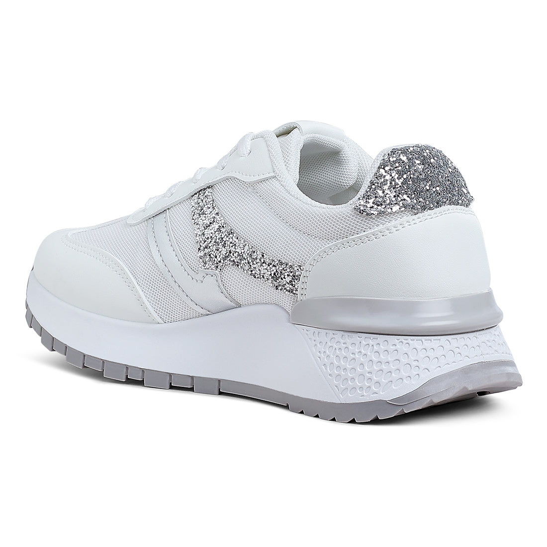 glitter detail chunky sneakers#color_silver