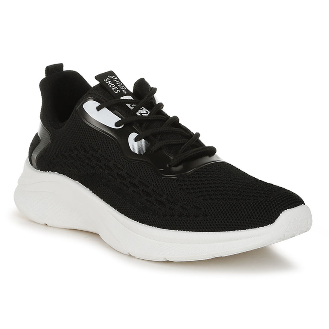 contrasting detail lace-up sneakers#color_black