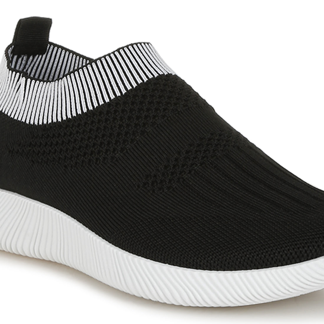 flyknit walking sneakers#color_black