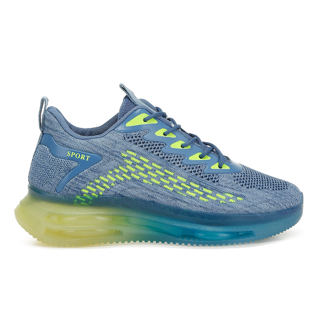 men's chunky anti-skid flyknit sneakers#color_blue