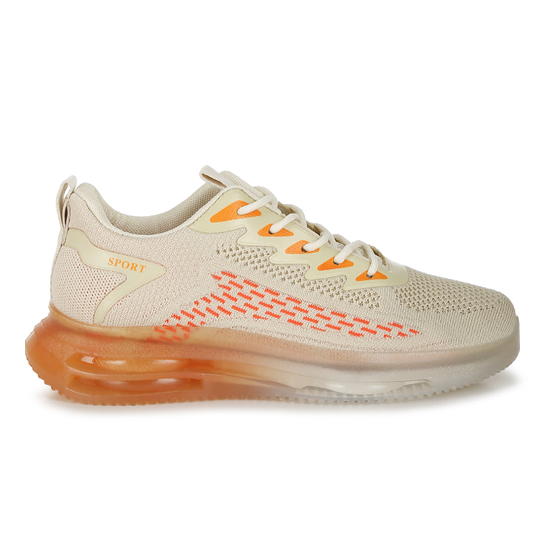 men's chunky anti-skid flyknit sneakers#color_orange