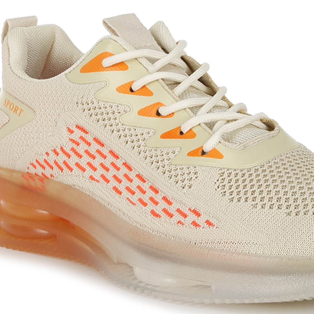 men's chunky anti-skid flyknit sneakers#color_orange