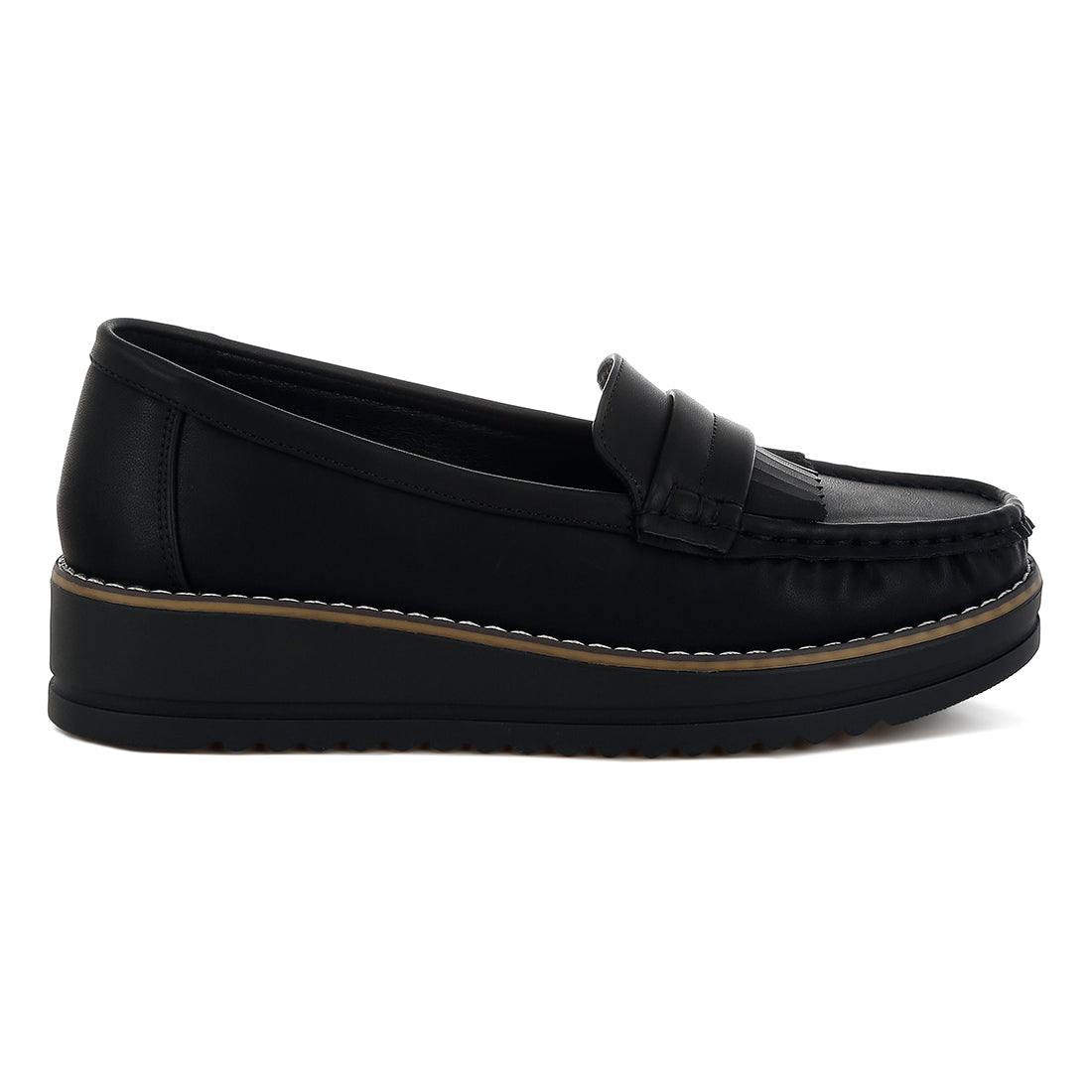 fringed nubuck loafers#color_black