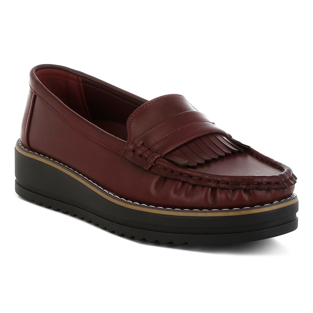 fringed nubuck loafers#color_burgundy