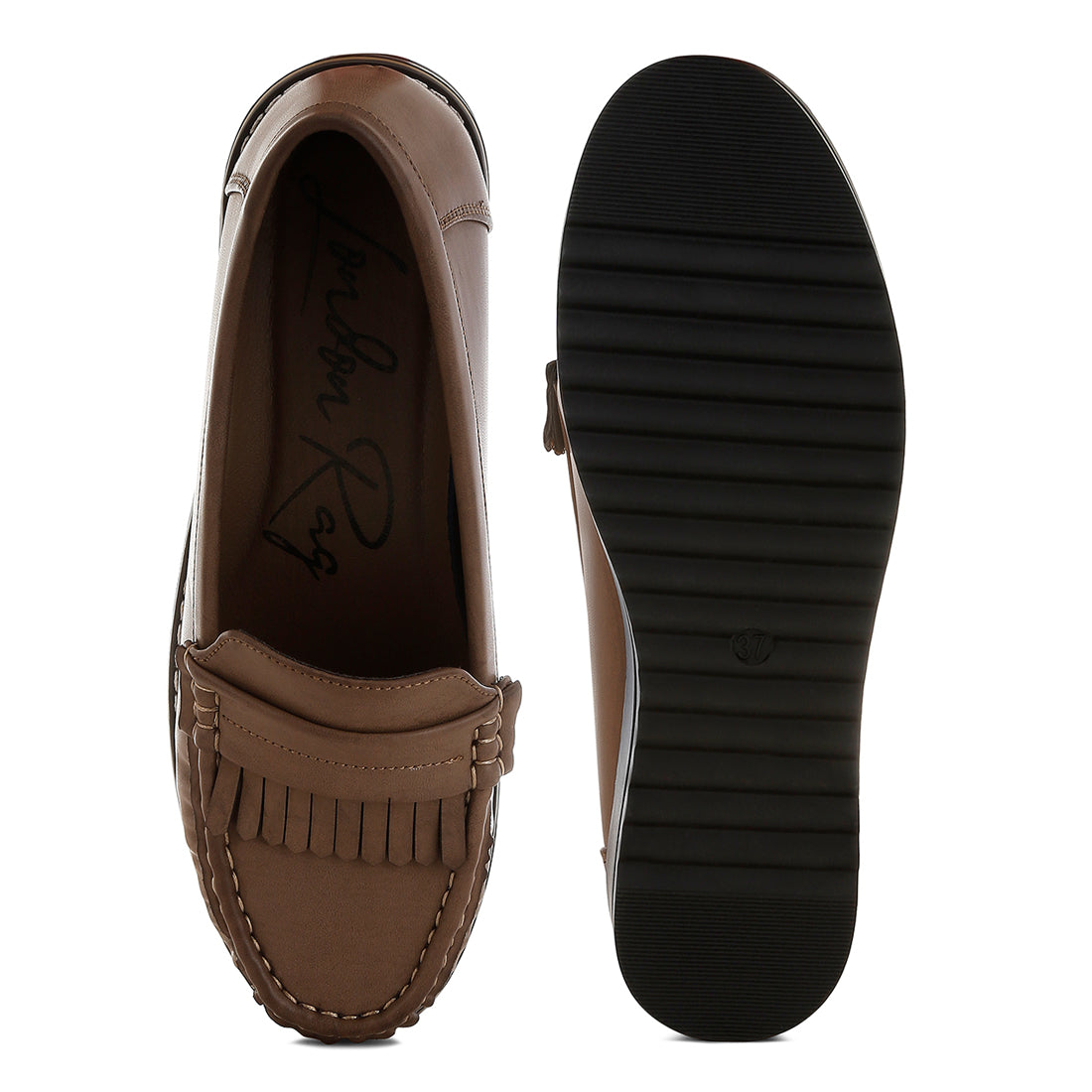 fringed nubuck loafers#color_taupe