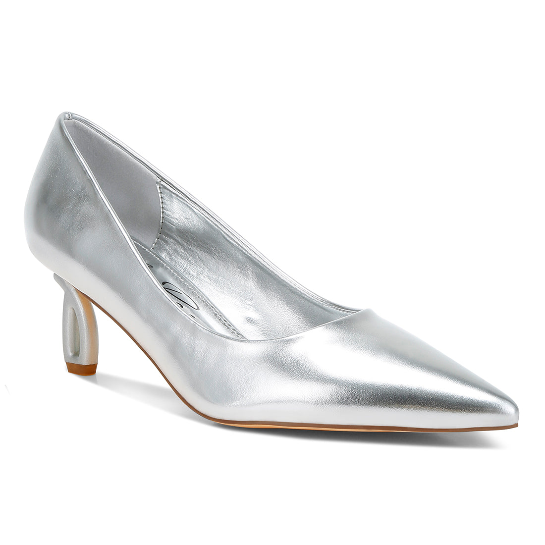 metallic fantasy heel pumps#color_silver