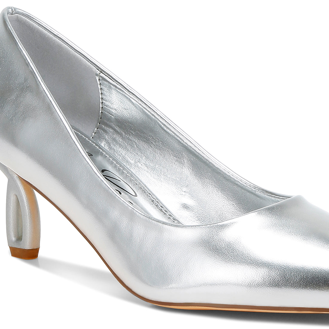 metallic fantasy heel pumps#color_silver