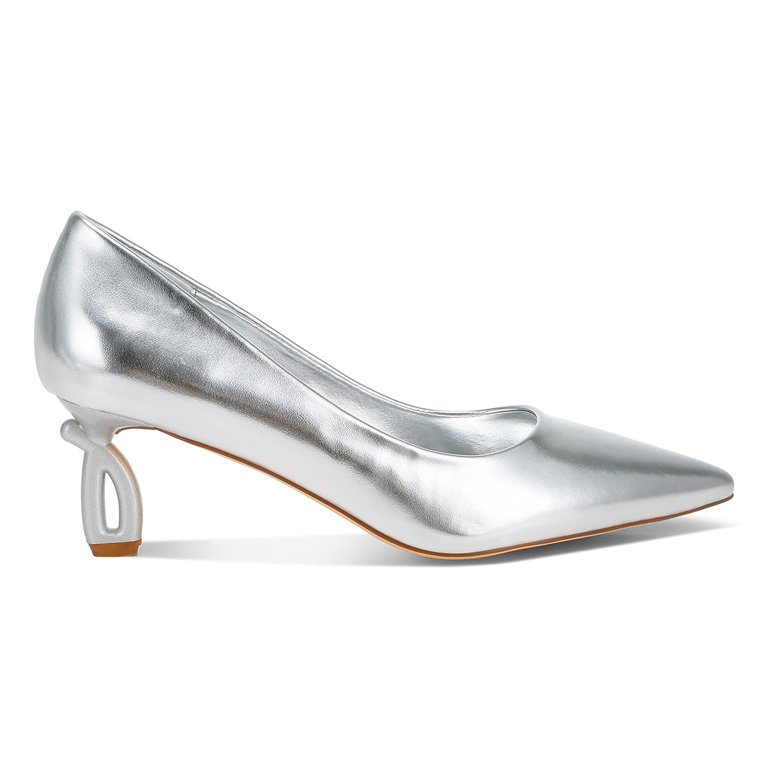 metallic fantasy heel pumps#color_silver