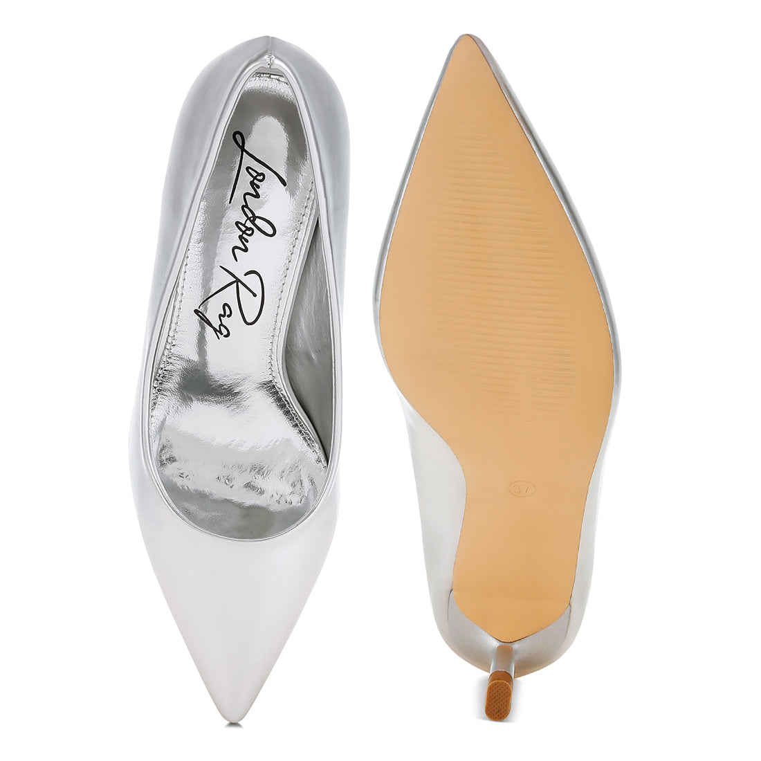 metallic fantasy heel pumps#color_silver