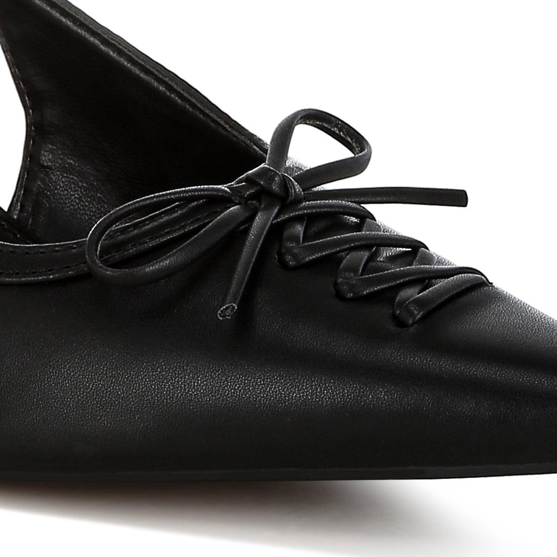 women kitten heel pointy slingbacks#color_black