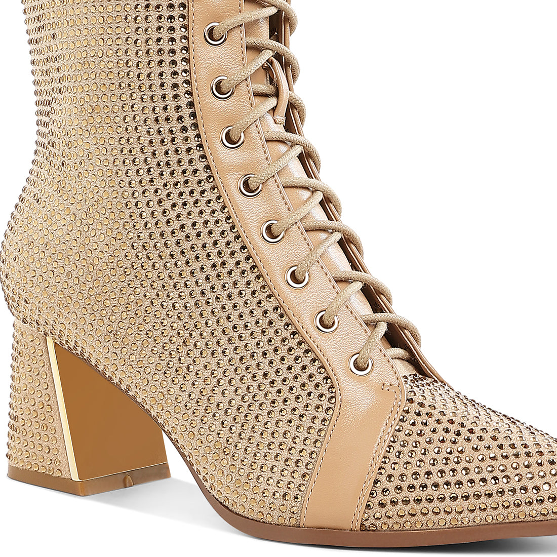 rhinestone embellished ankle boots#color_beige