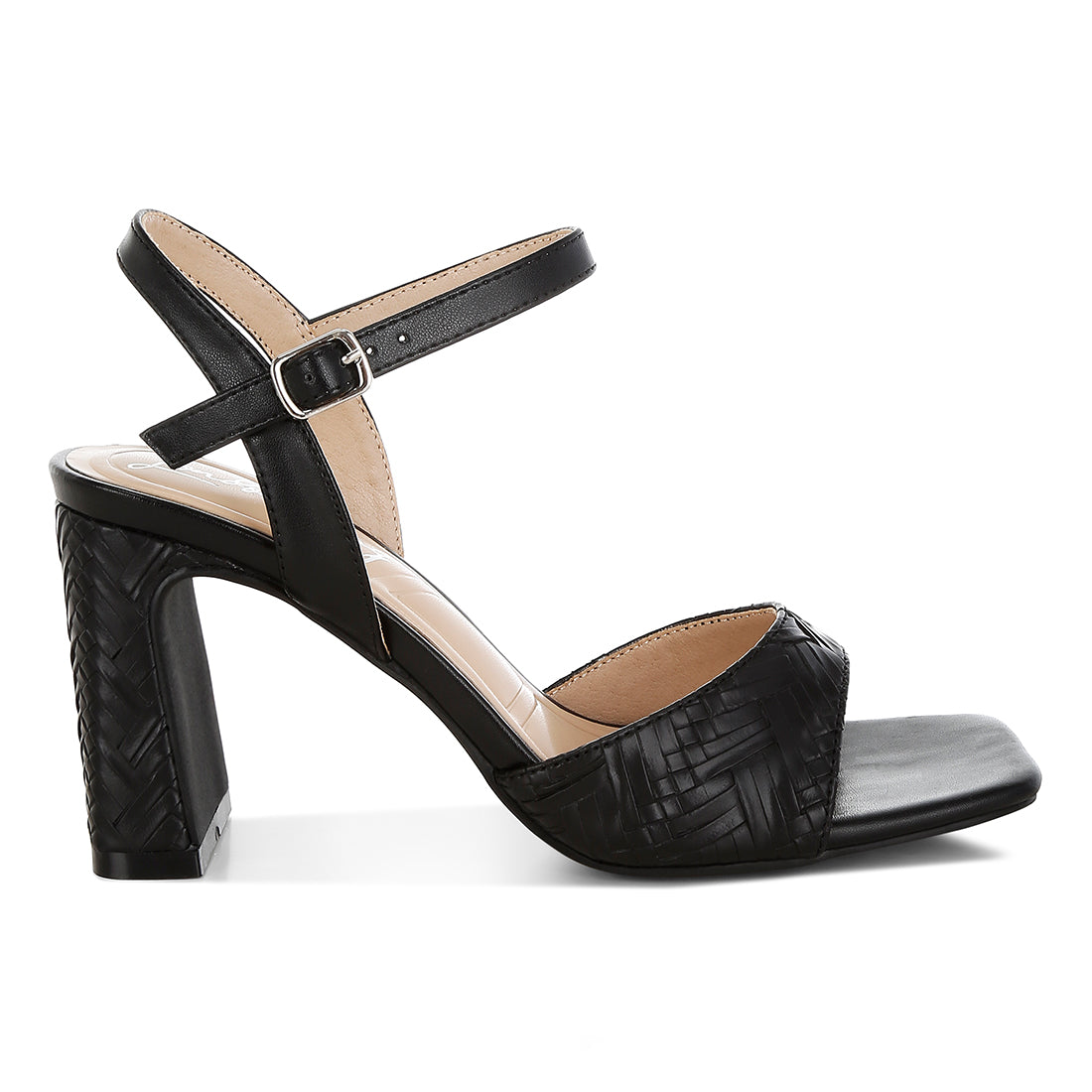 textured faux leather heels#color_black