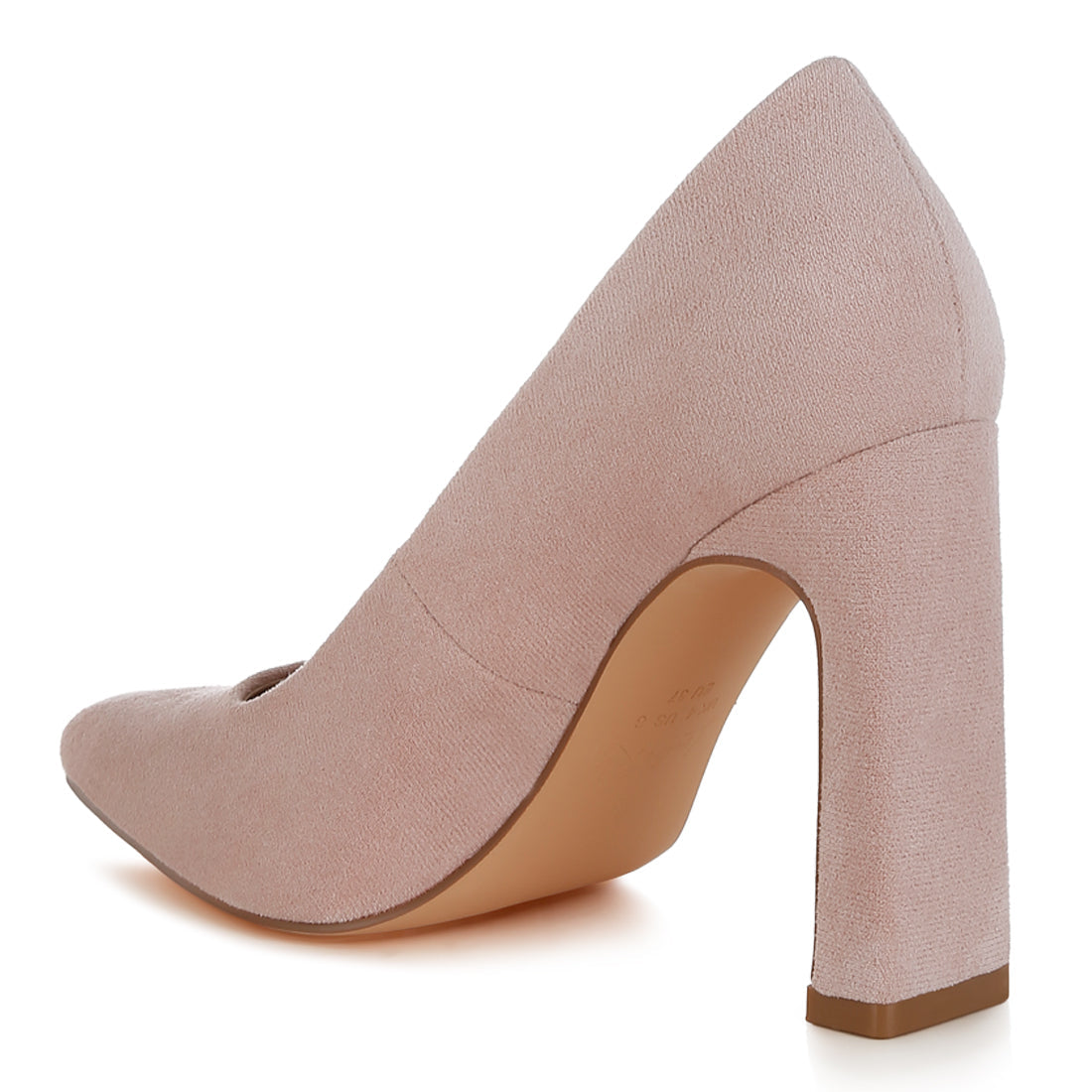 slim block heel pumps#color_pink