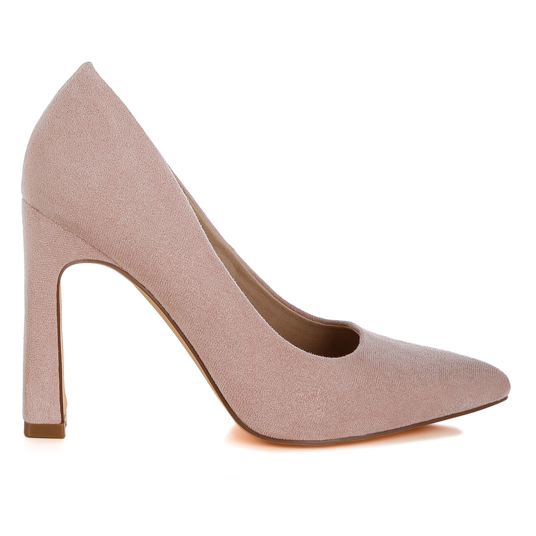 slim block heel pumps#color_pink