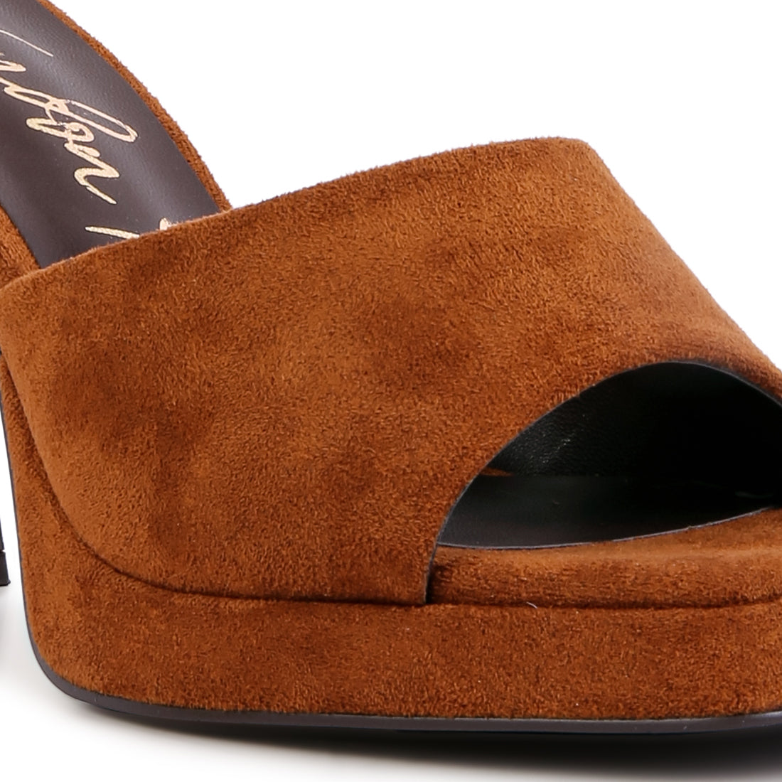 Tan Mid Heel Classic Sandals