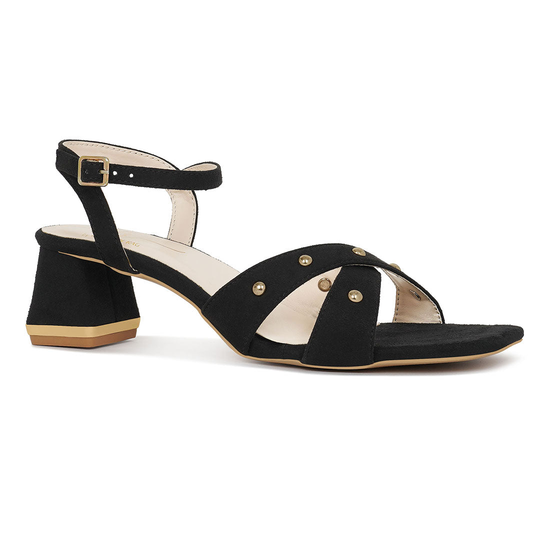 open-toe studded ankle strap sandals#color_black