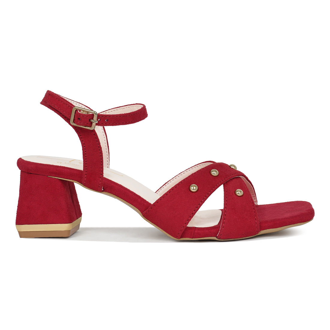 open-toe studded ankle strap sandals#color_red