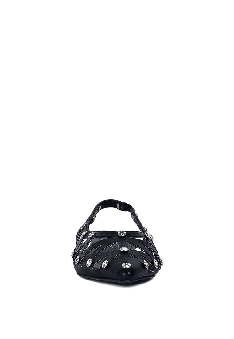 Women Diamante Embellished Slingback Sandals