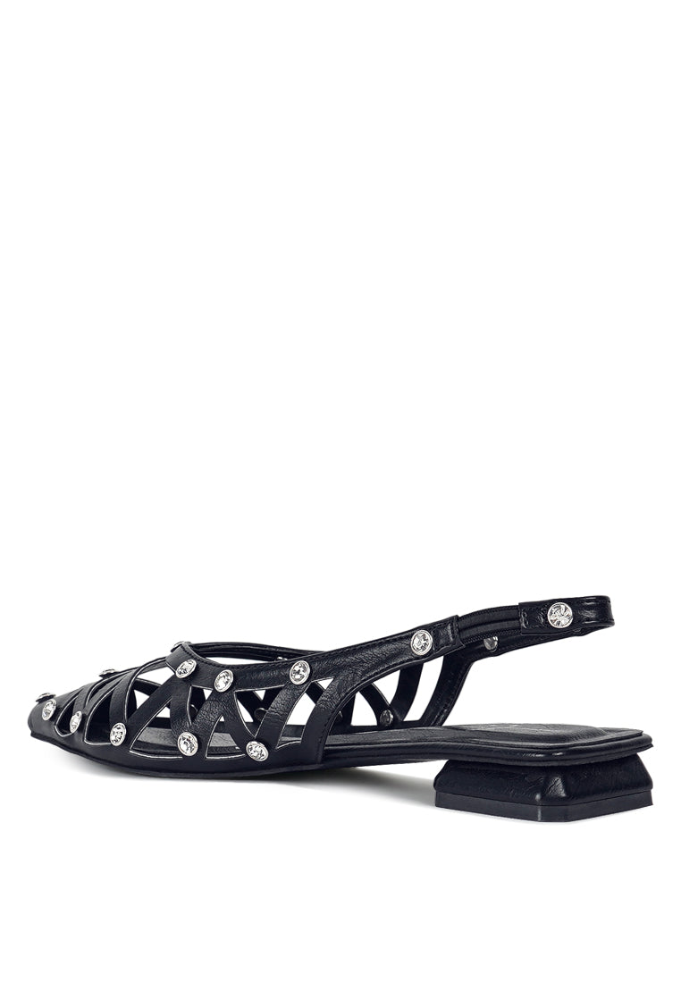 Women Diamante Embellished Slingback Sandals