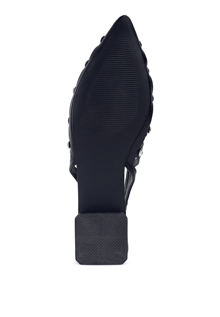 Women Diamante Embellished Slingback Sandals