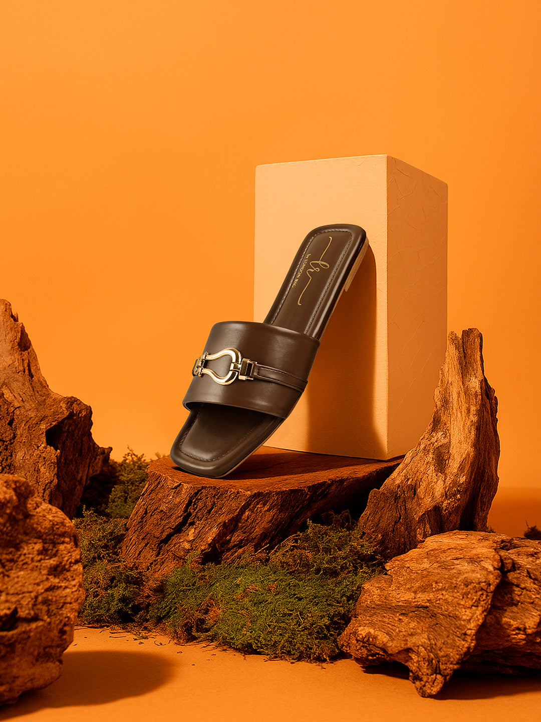 Women Metallic Buckle Embellished Slip Ons