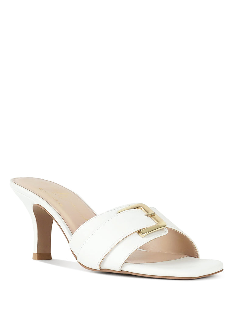 Women Buckle Detail Heels