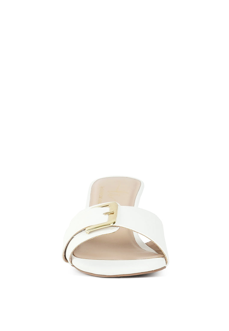 Women Buckle Detail Heels