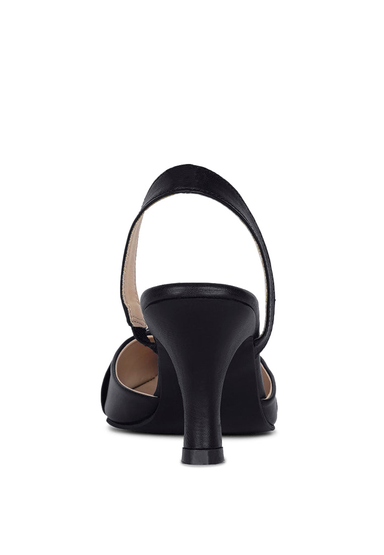 Women Slingback Pointed Toe Kitten Heels