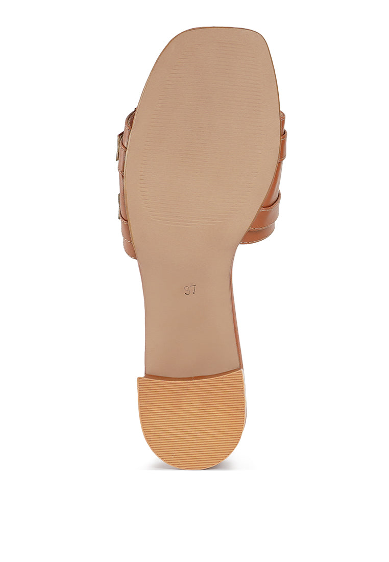 Women Double Buckle Strap Heels