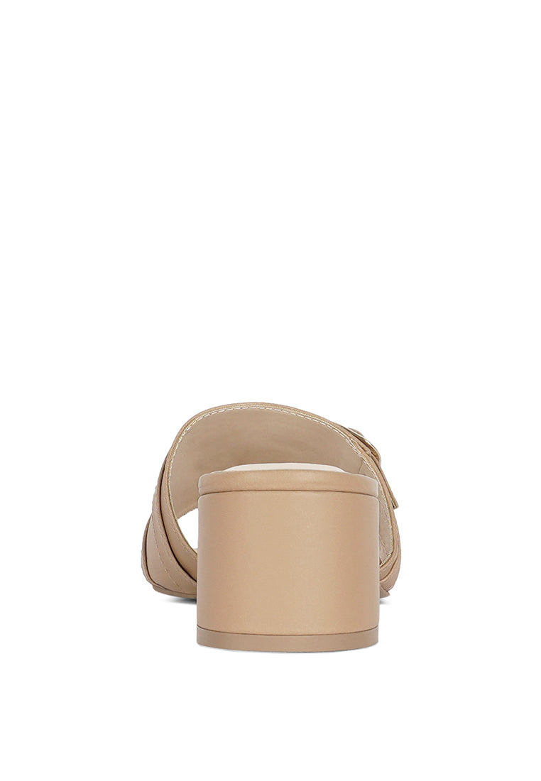 Women Double Buckle Strap Heels