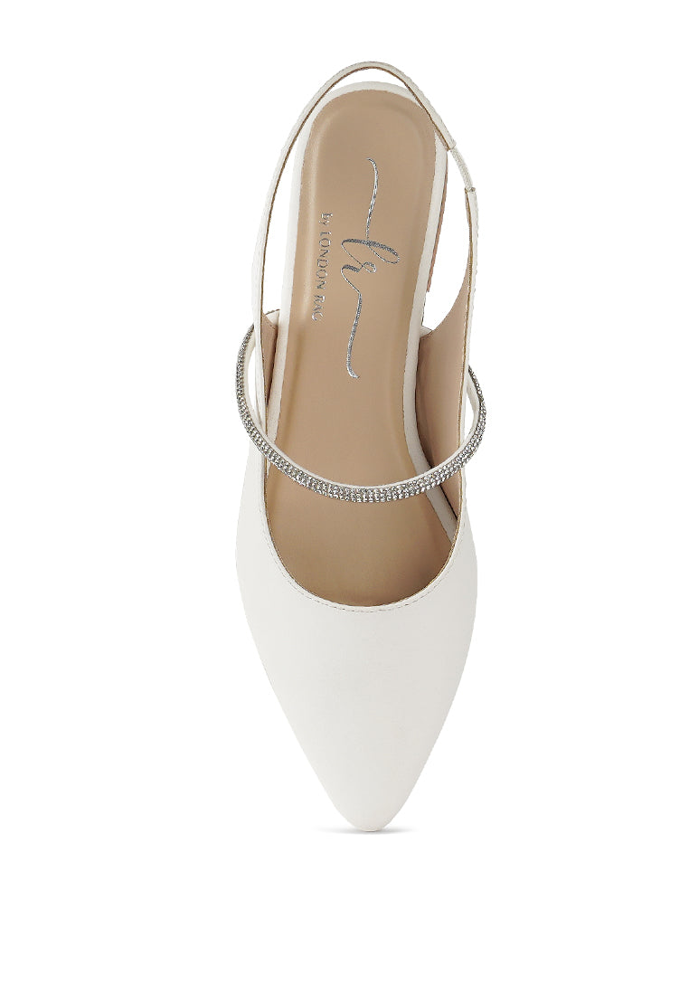 Women Pointed Toe Slingback Sandals