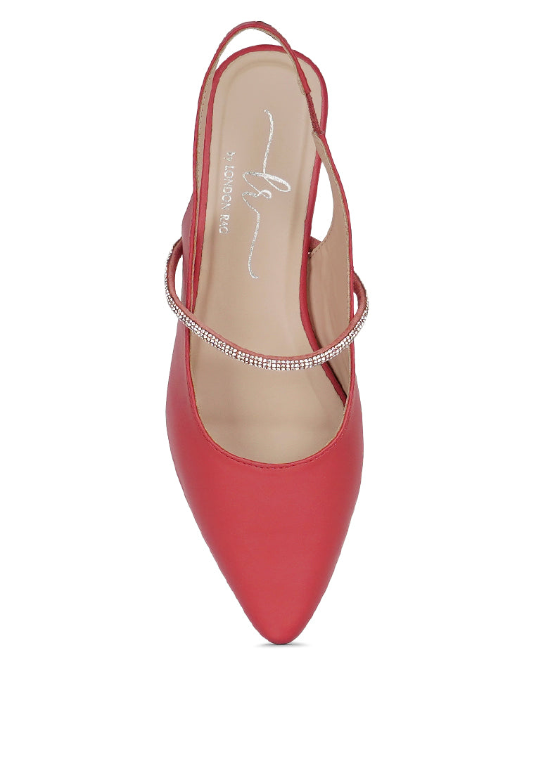 Women Pointed Toe Slingback Sandals