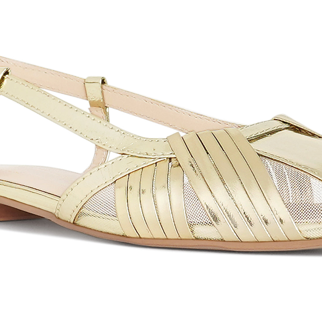 women metallic faux leather slingback sandals#color_light-gold