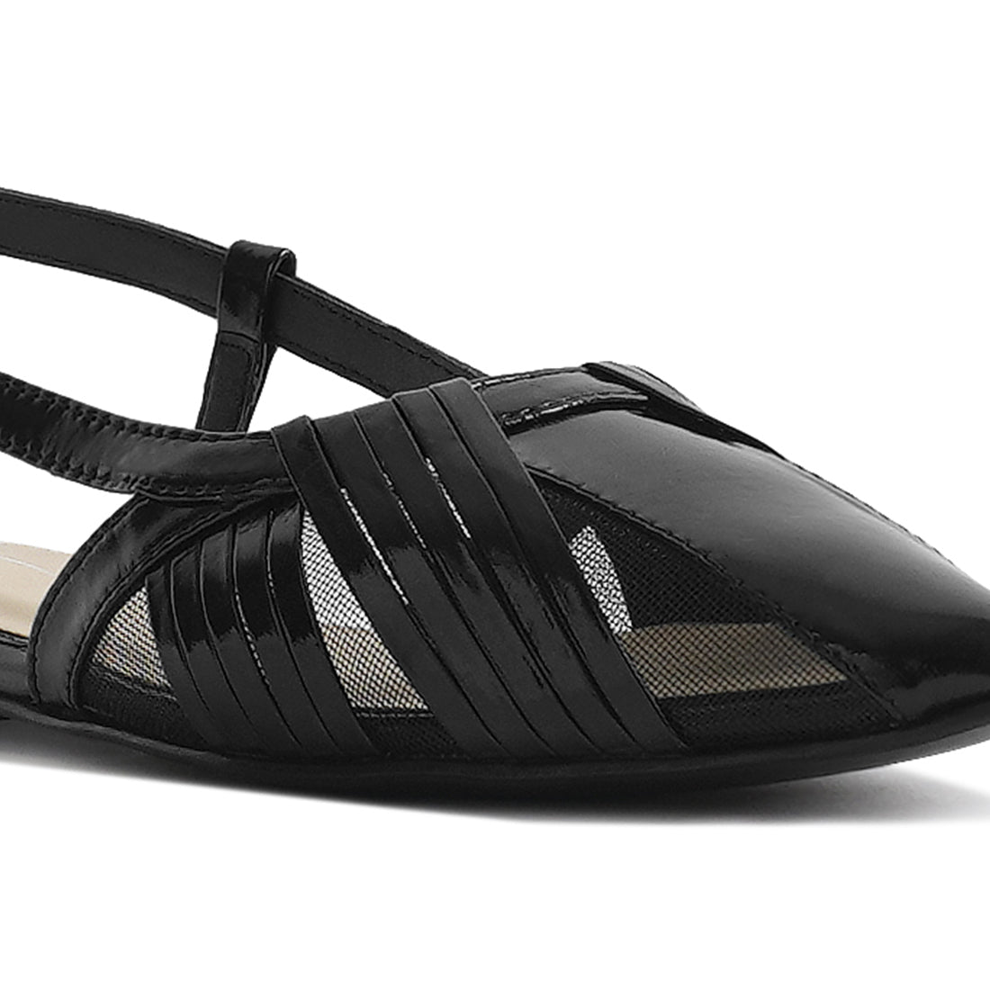 women flat heel slingback sandals#color_black