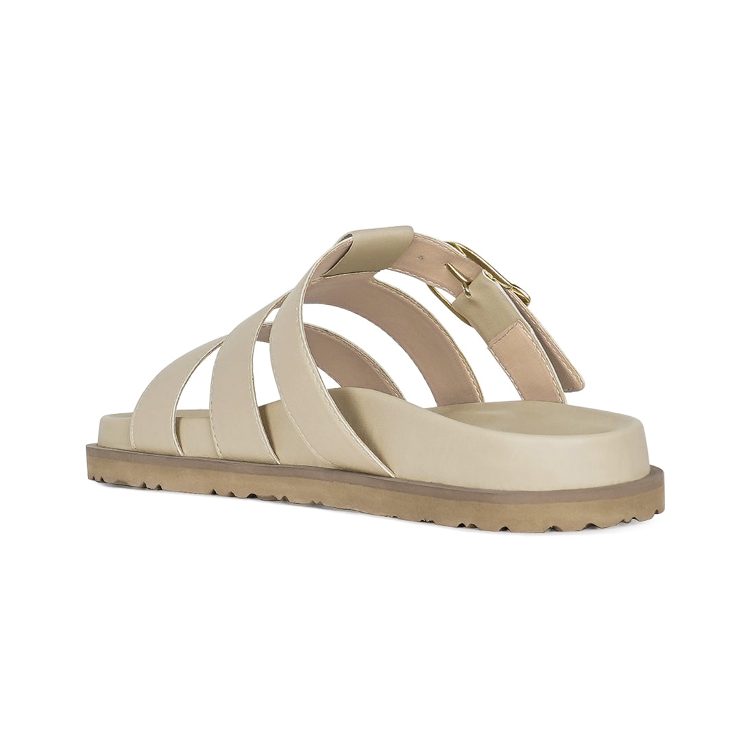 women strappy faux leather slip on flats#color_beige