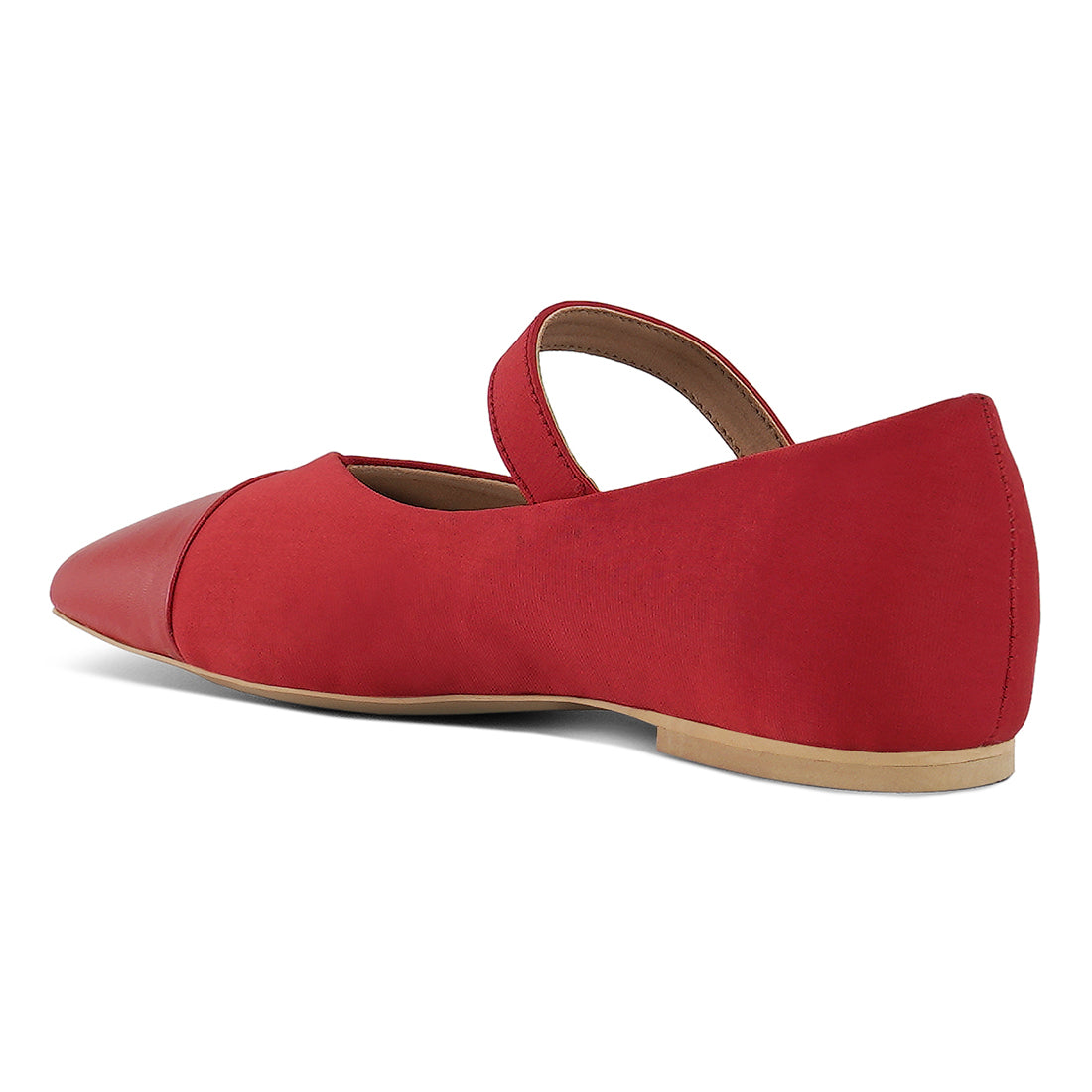 square toe mary jane ballerinas#color_red
