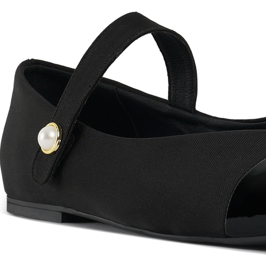 square toe mary jane ballerinas#color_black