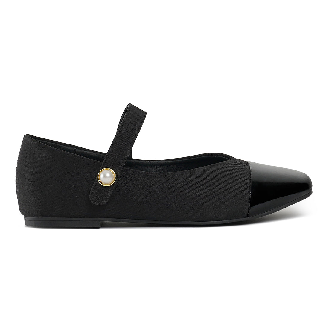 square toe mary jane ballerinas#color_black