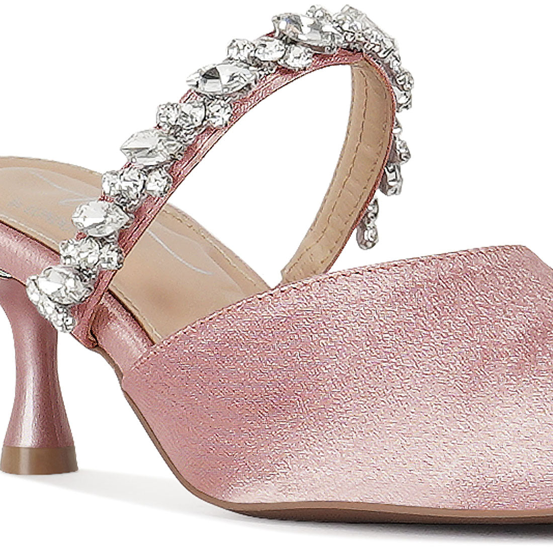 london rag women diamante embellished strap mules#color_blush