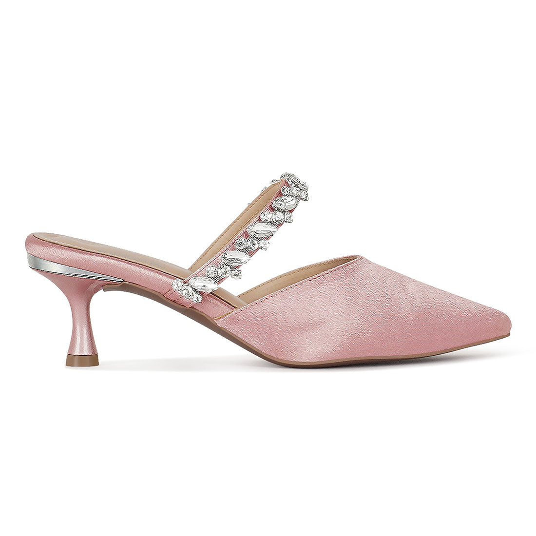 london rag women diamante embellished strap mules#color_blush