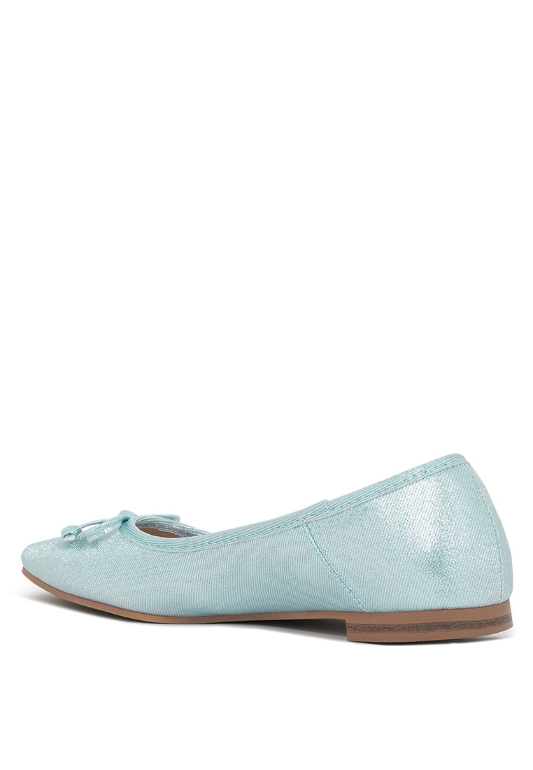 Women Glitter Faux Leather Ballerinas