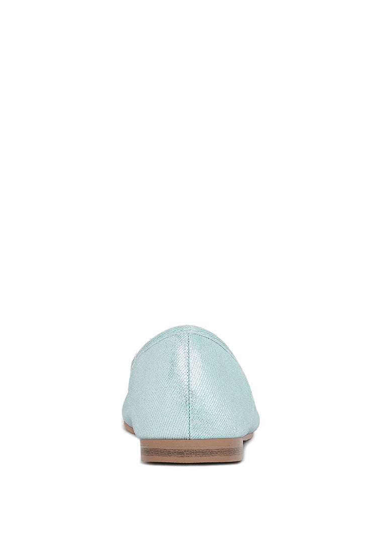 Women Glitter Faux Leather Ballerinas