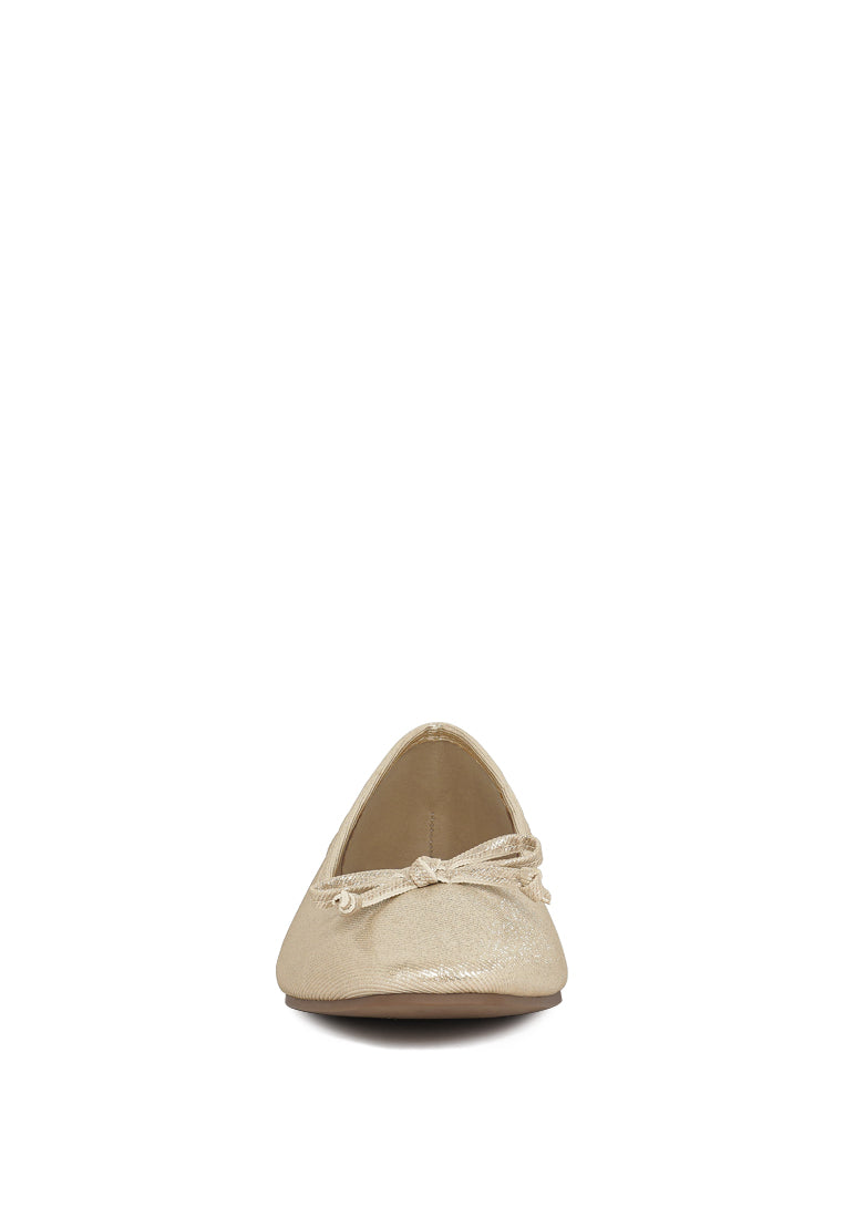 Women Glitter Faux Leather Ballerinas