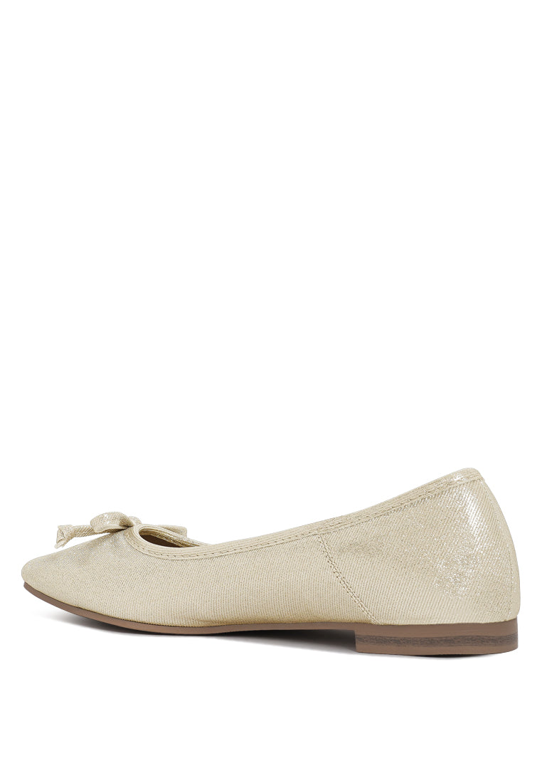 Women Glitter Faux Leather Ballerinas