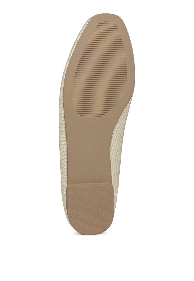 Women Glitter Faux Leather Ballerinas